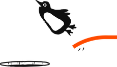 Penguin diving