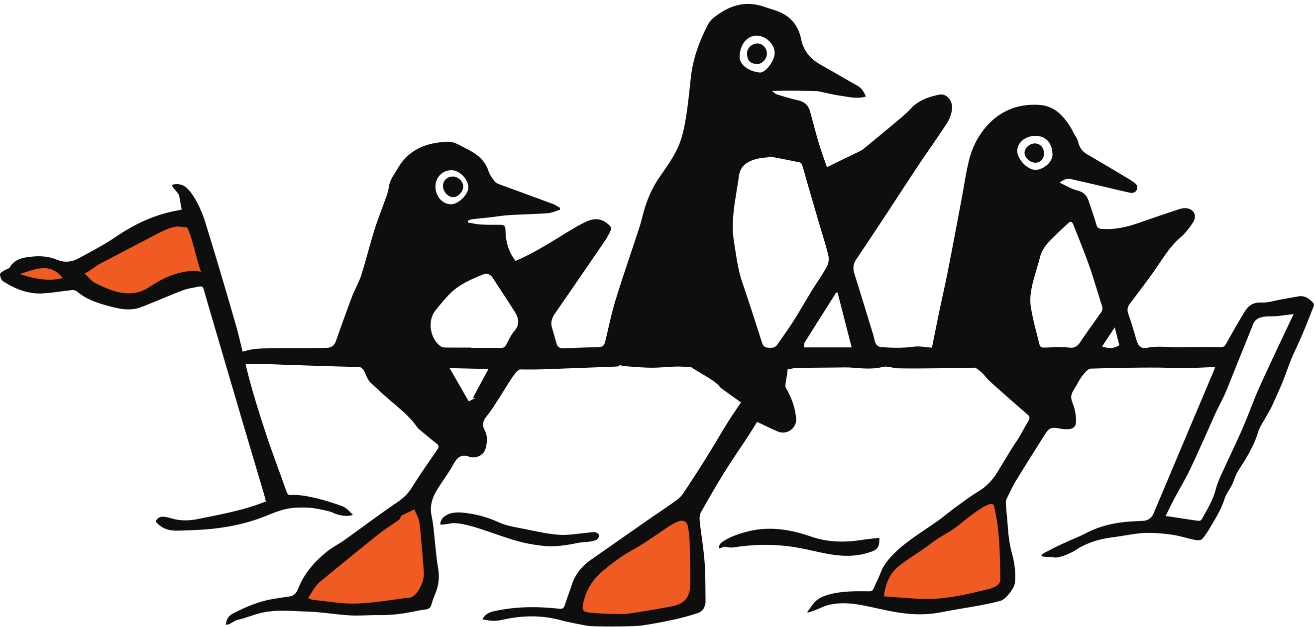 Penguins in a boat
